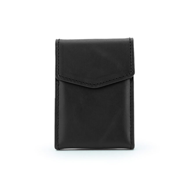 本革名刺入れ| Fan Shaped Card Holder(革色ブラック) | WR