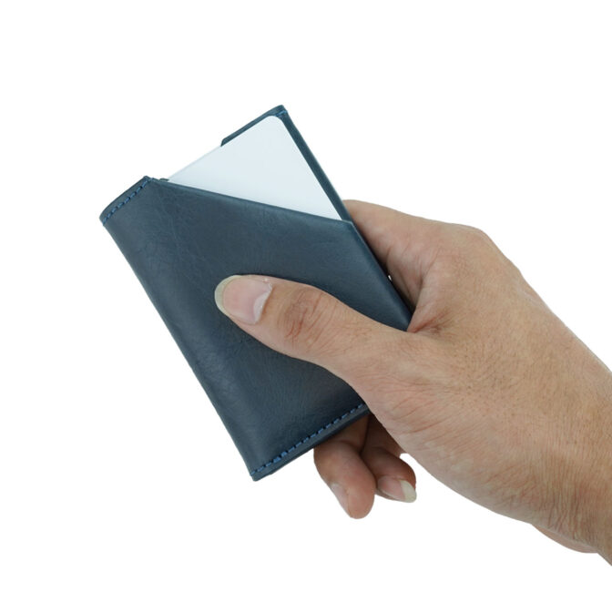 コンパクト財布| Tiny Wallet(革色ネイビー) | WR Leather Craft
