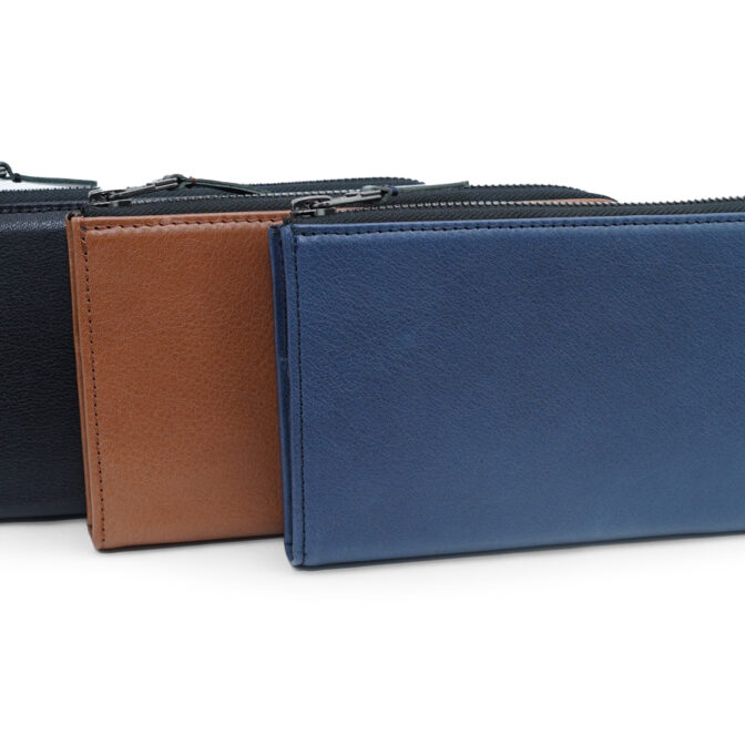 LONG WALLET Ⅳ ロングウォレット４ネイビー 本革 | 革財布 | 革かばん | WRオリジナル商品 | WR Leather Craft