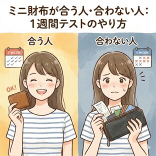 ミニ財布が合う人・合わない人：1週間テストのやり方